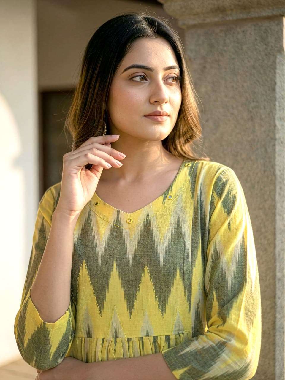 rudraksh multi color ikkar cotton kurti pant for regular base women rudraksh multi color ikkar cotton kurti pant for regular base women