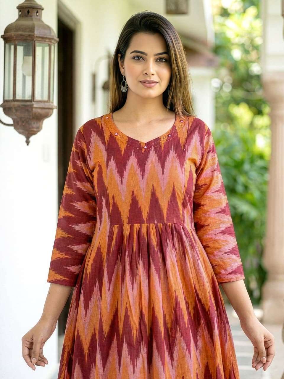 rudraksh multi color ikkar cotton kurti pant for regular base women rudraksh multi color ikkar cotton kurti pant for regular base women