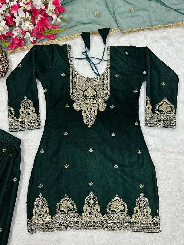 rudraksh indian velvet designer stitched green sharara suit rudraksh indian velvet designer stitched green sharara suit