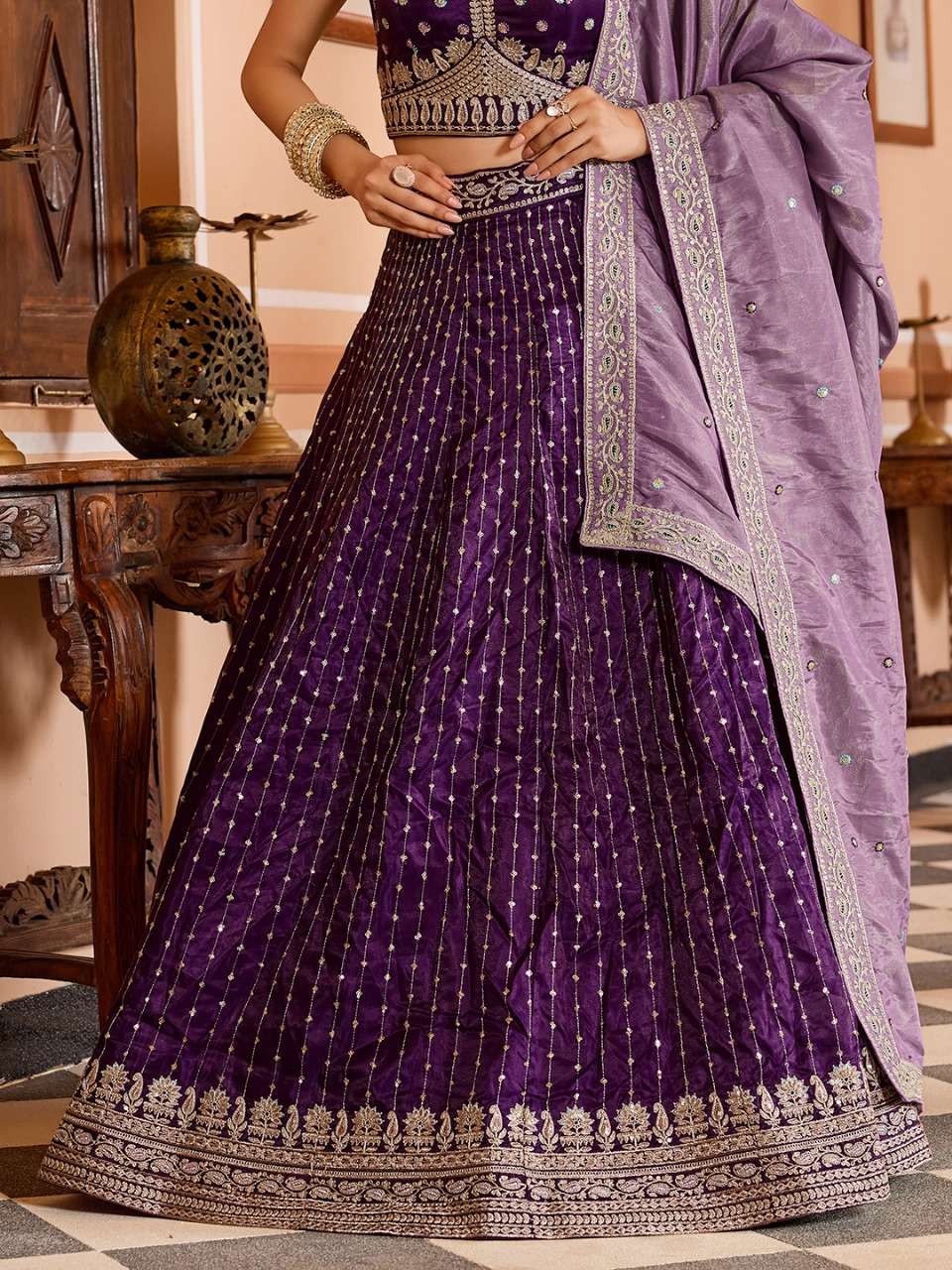 rudraksh step into royal elegance with this stunning tissue silk fabric sequins embroidered lehenga rudraksh step into royal elegance with this stunning tissue silk fabric sequins embroidered lehenga
