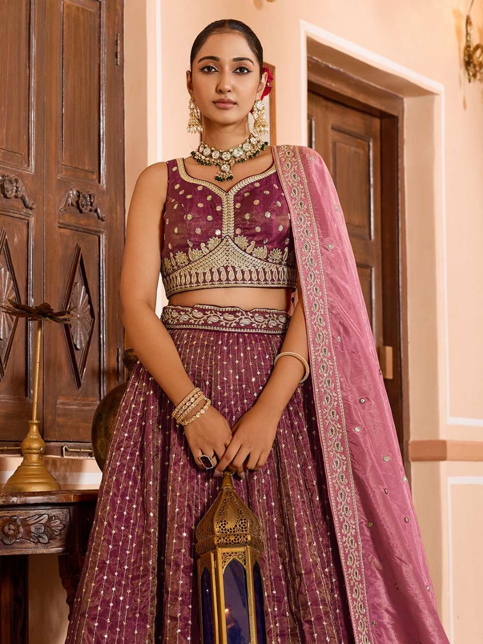 rudraksh step into royal elegance with this stunning tissue silk fabric sequins embroidered lehenga rudraksh step into royal elegance with this stunning tissue silk fabric sequins embroidered lehenga