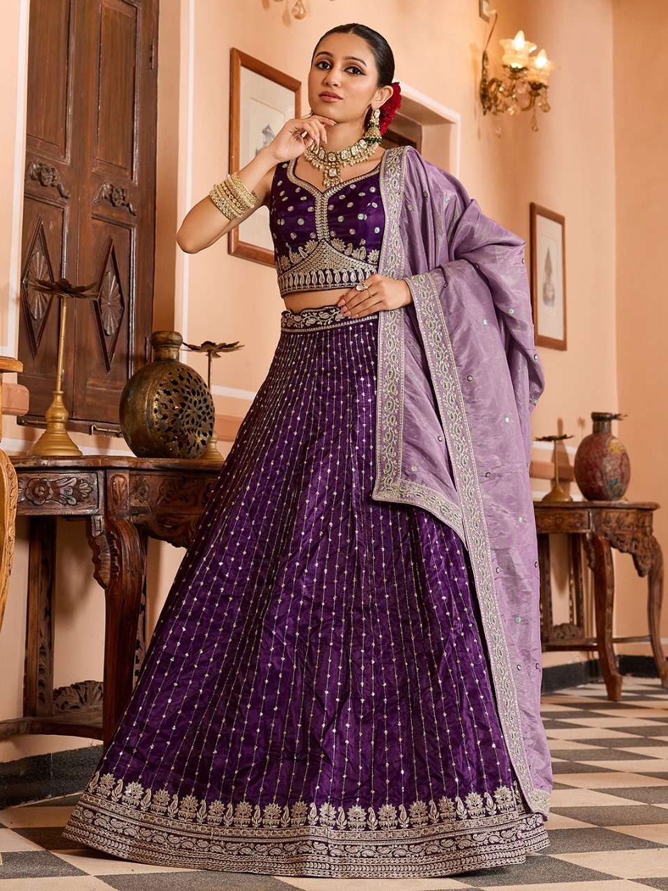 rudraksh step into royal elegance with this stunning tissue silk fabric sequins embroidered lehenga rudraksh step into royal elegance with this stunning tissue silk fabric sequins embroidered lehenga