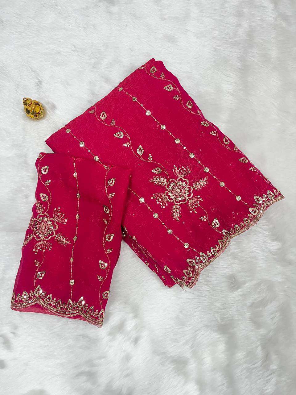 rudraksh fancy chiffon fabric work all over regular wear saree rudraksh fancy chiffon fabric work all over regular wear saree
