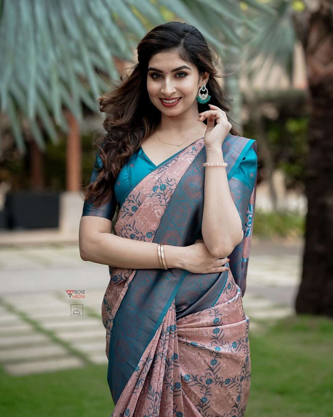 rudraksh banarasi soft lichi silk cloth fabric beautiful rich pallu design fashion latest collection regular wear saree rudraksh banarasi soft lichi silk cloth fabric beautiful rich pallu design fashion latest collection regular wear saree