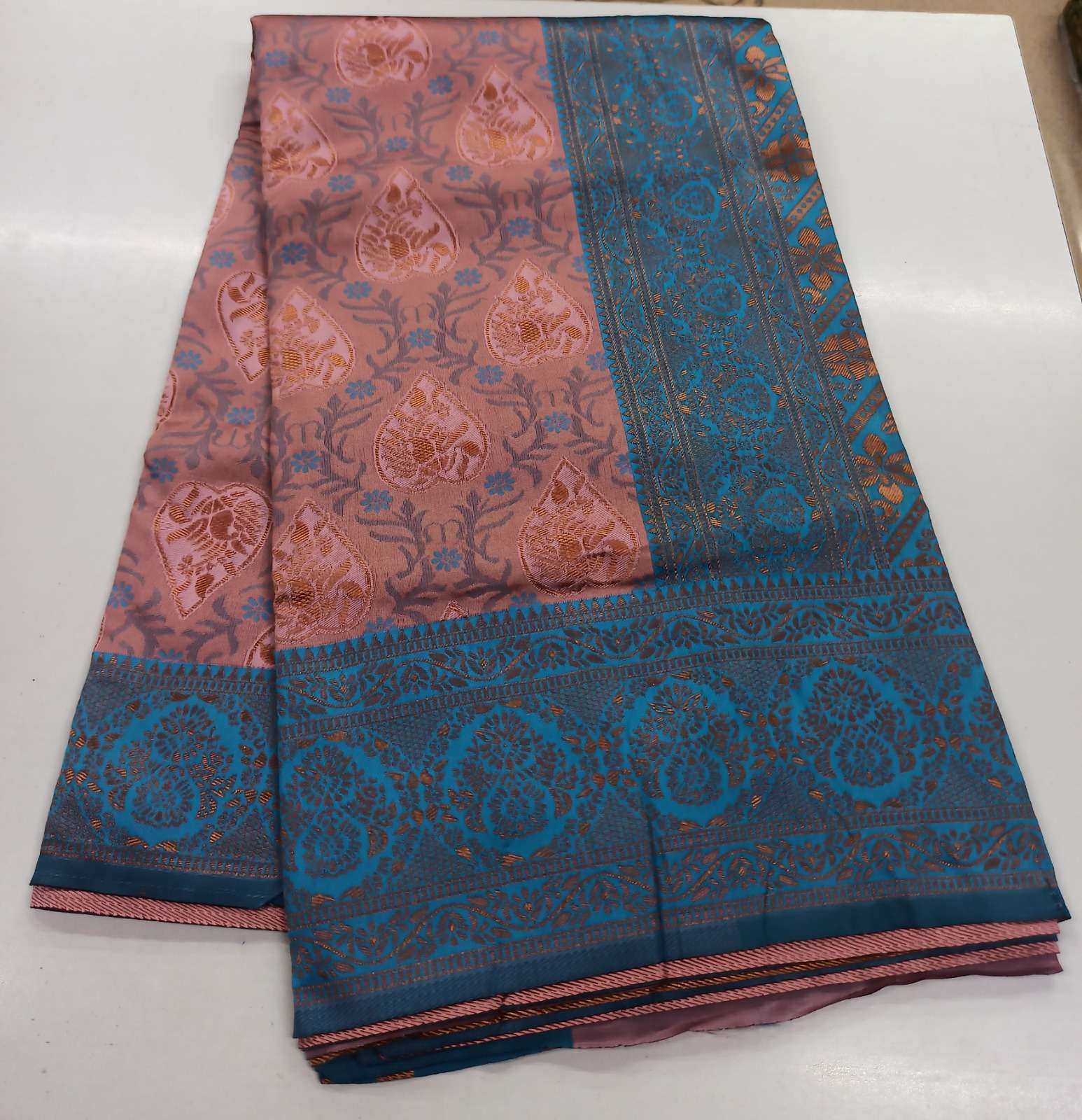 rudraksh banarasi soft lichi silk cloth fabric beautiful rich pallu design fashion latest collection regular wear saree rudraksh banarasi soft lichi silk cloth fabric beautiful rich pallu design fashion latest collection regular wear saree