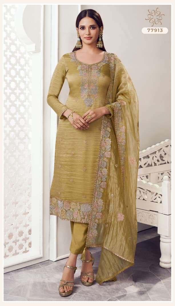 rudraksh vinay poshak gold silk with thread embroidery heavy suit ladies rudraksh vinay poshak gold silk with thread embroidery heavy suit ladies