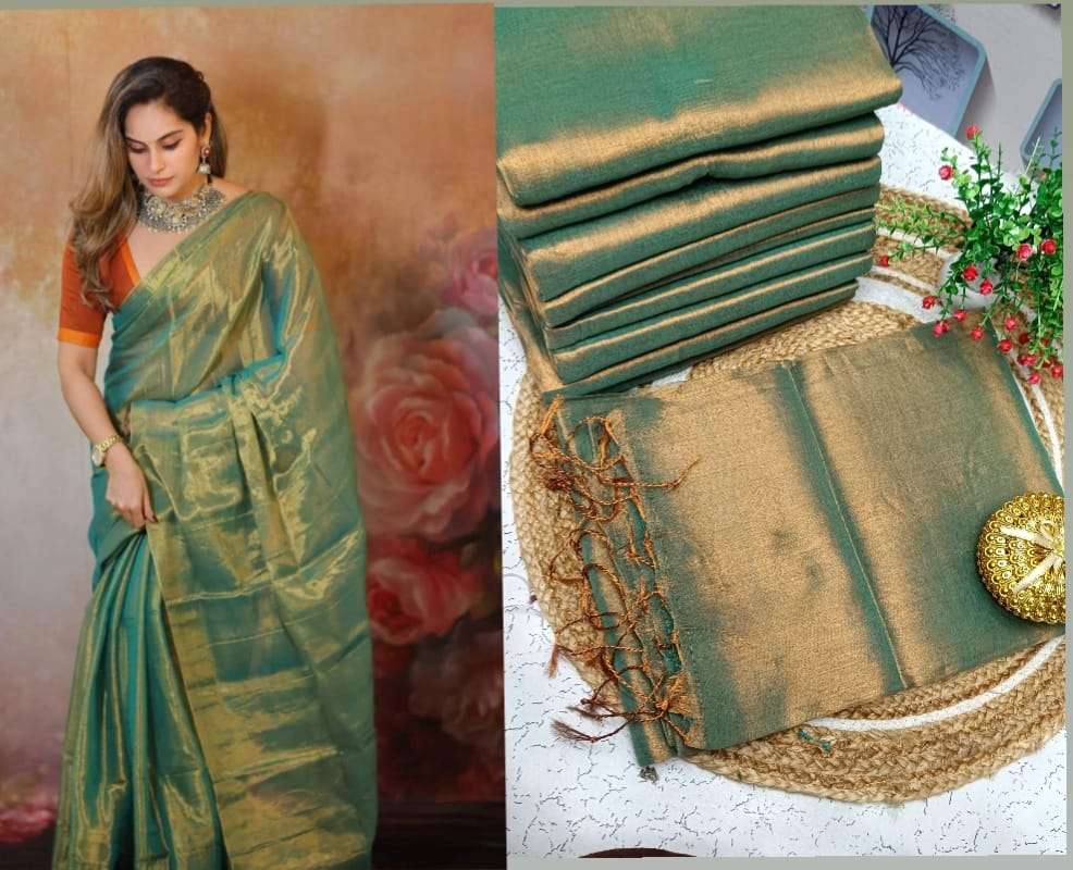 rudraksh new launch pure raga tissue for party wear for every season tissue silk fabric saree rudraksh new launch pure raga tissue for party wear for every season tissue silk fabric saree