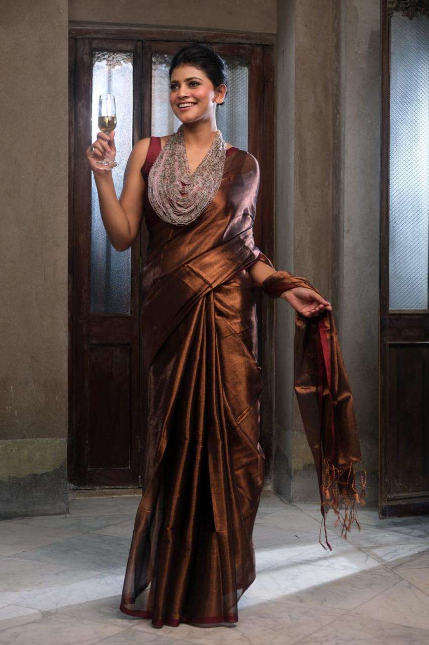 rudraksh new launch pure raga tissue for party wear for every season tissue silk fabric saree rudraksh new launch pure raga tissue for party wear for every season tissue silk fabric saree