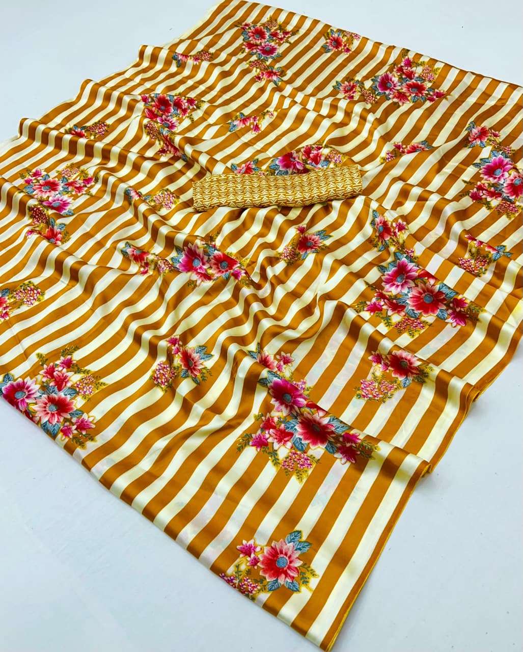 rudraksh presenting new ajrakh design modal satin fabric party wear saree rudraksh presenting new ajrakh design modal satin fabric party wear saree