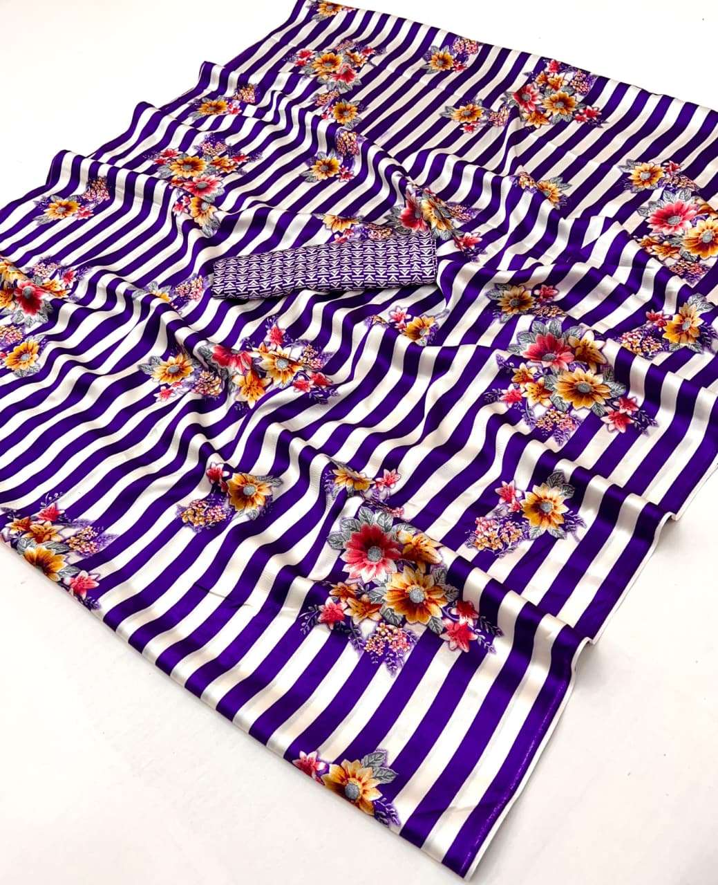 rudraksh presenting new ajrakh design modal satin fabric party wear saree rudraksh presenting new ajrakh design modal satin fabric party wear saree