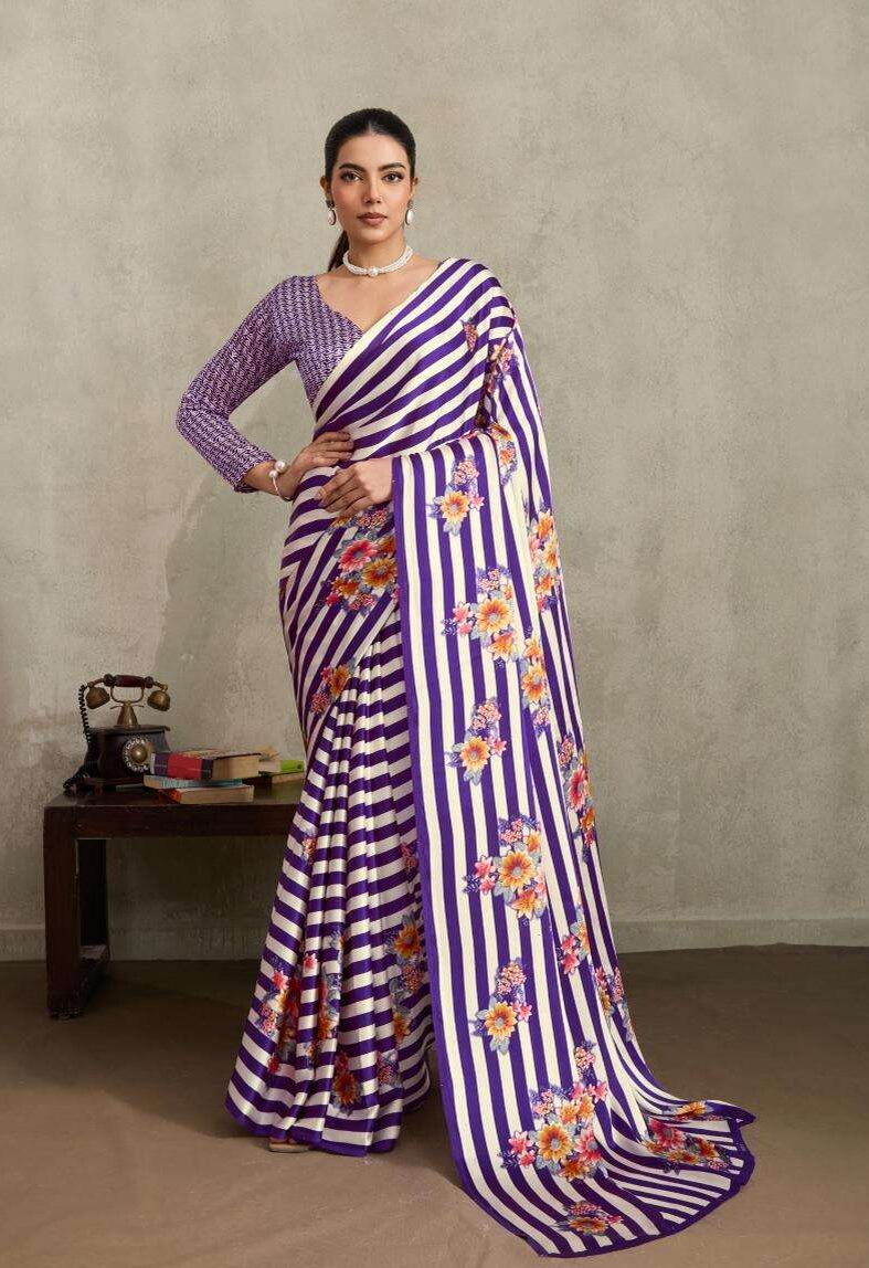 rudraksh presenting new ajrakh design modal satin fabric party wear saree rudraksh presenting new ajrakh design modal satin fabric party wear saree