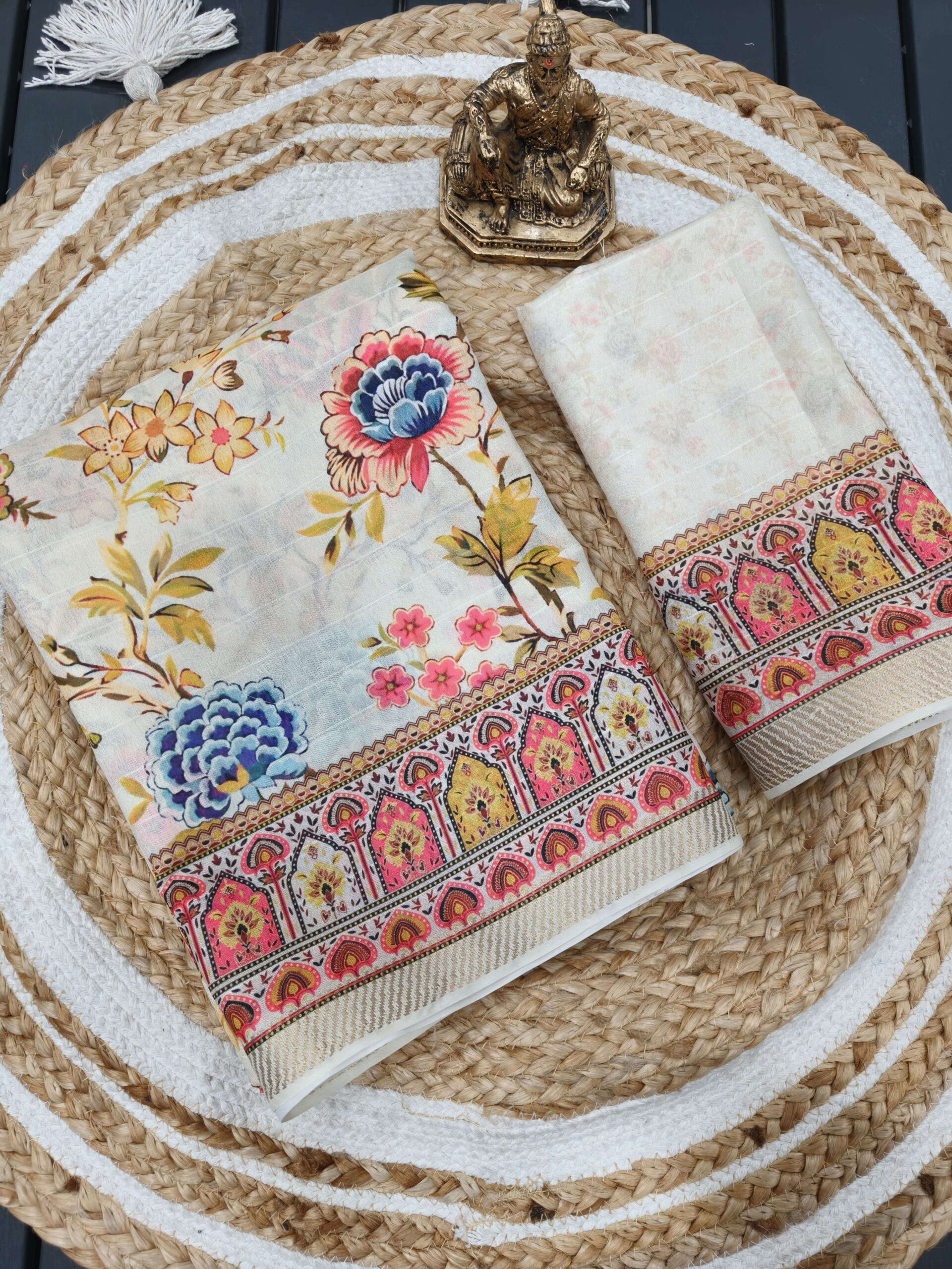 rudraksh heavy and fancy marshmelon georgette super fabric saree regular wear saree rudraksh heavy and fancy marshmelon georgette super fabric saree regular wear saree