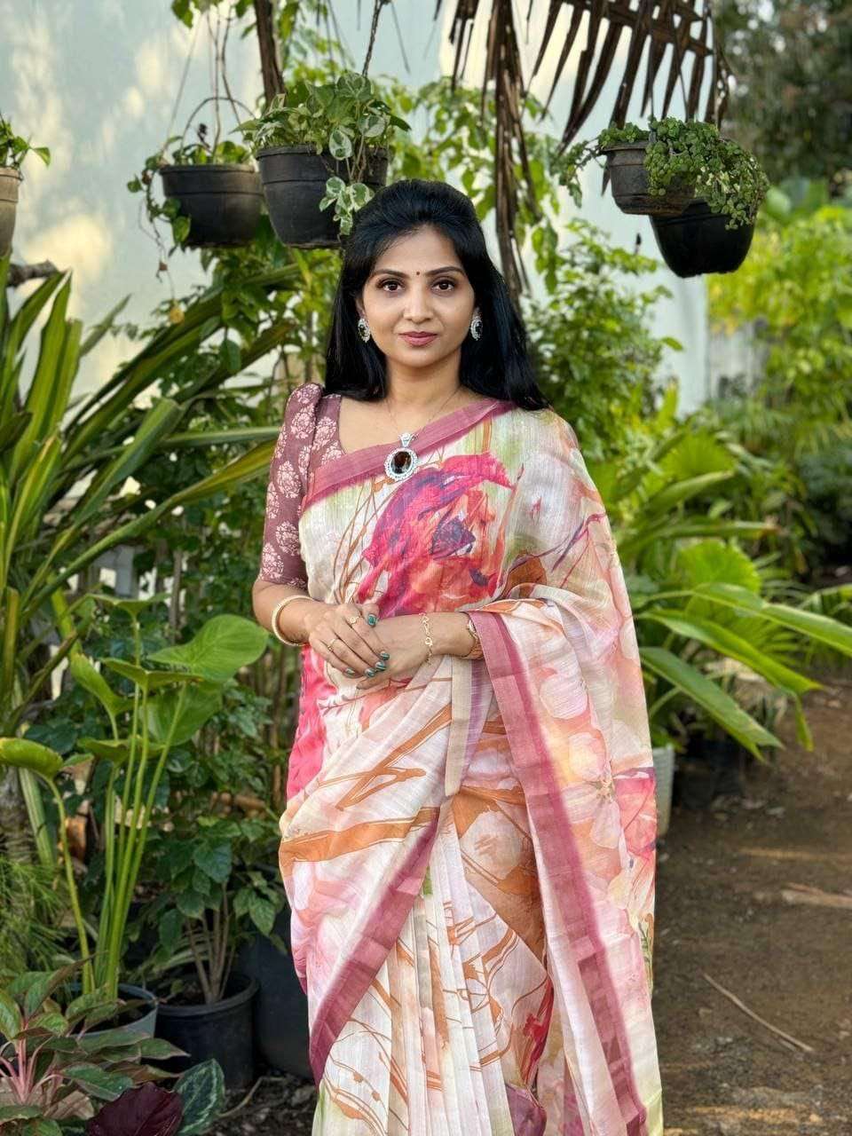 rudraksh new super hit design launch linen fabric regular wear saree rudraksh new super hit design launch linen fabric regular wear saree