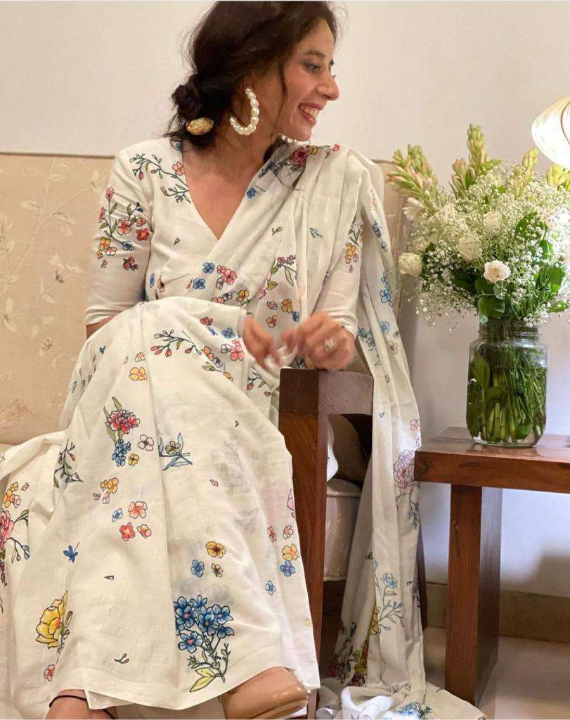 rudraksh new super hit design launch linen fabric regular wear saree rudraksh new super hit design launch linen fabric regular wear saree