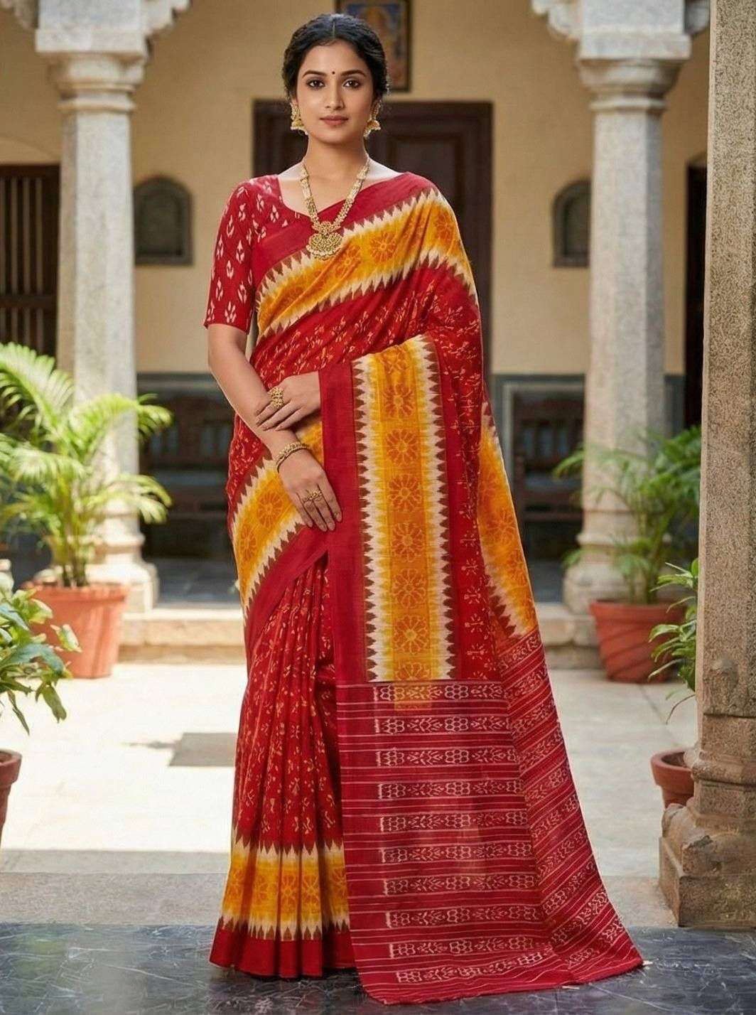 rudraksh original and pure soft linen fabric with simple digital print regular wear saree rudraksh original and pure soft linen fabric with simple digital print regular wear saree