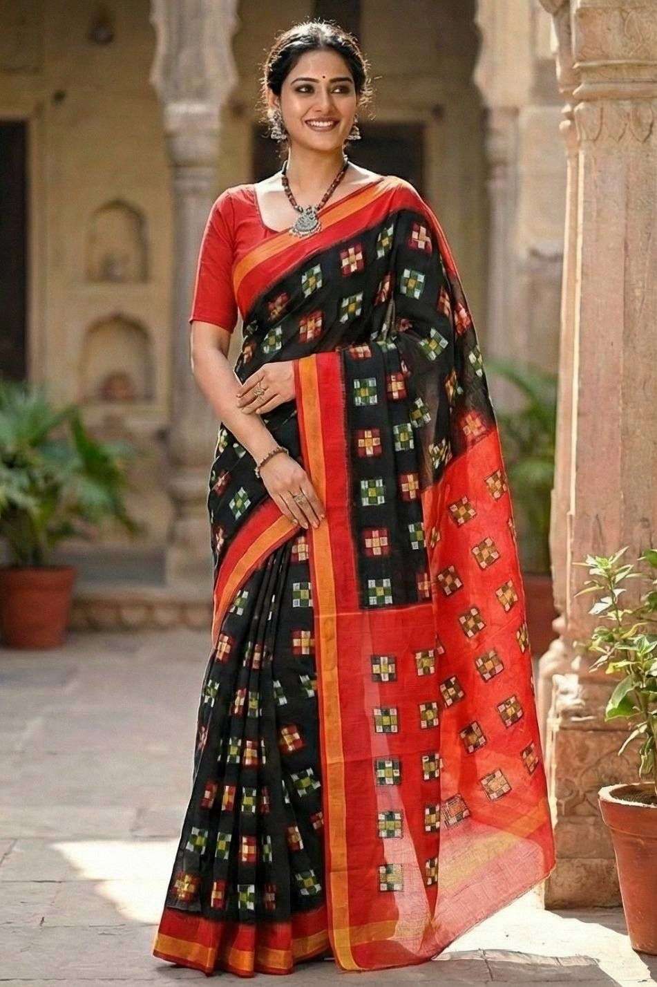 rudraksh original and pure soft linen fabric with simple digital print regular wear saree rudraksh original and pure soft linen fabric with simple digital print regular wear saree