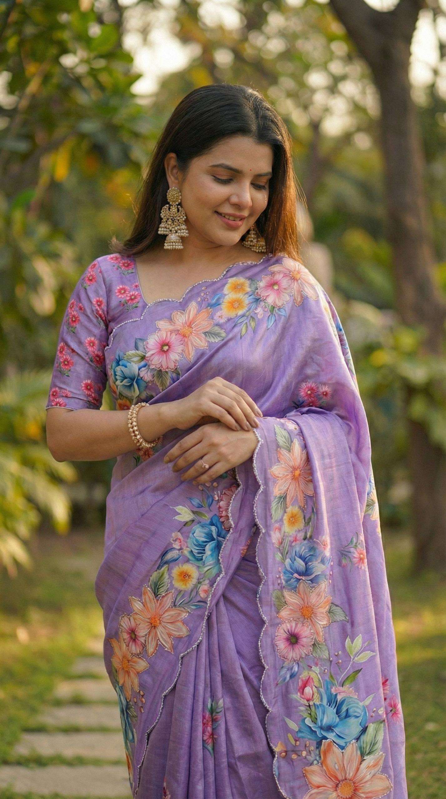 rudraksh soft and adron chinnon fabric sophisticated regular wear saree rudraksh soft and adron chinnon fabric sophisticated regular wear saree