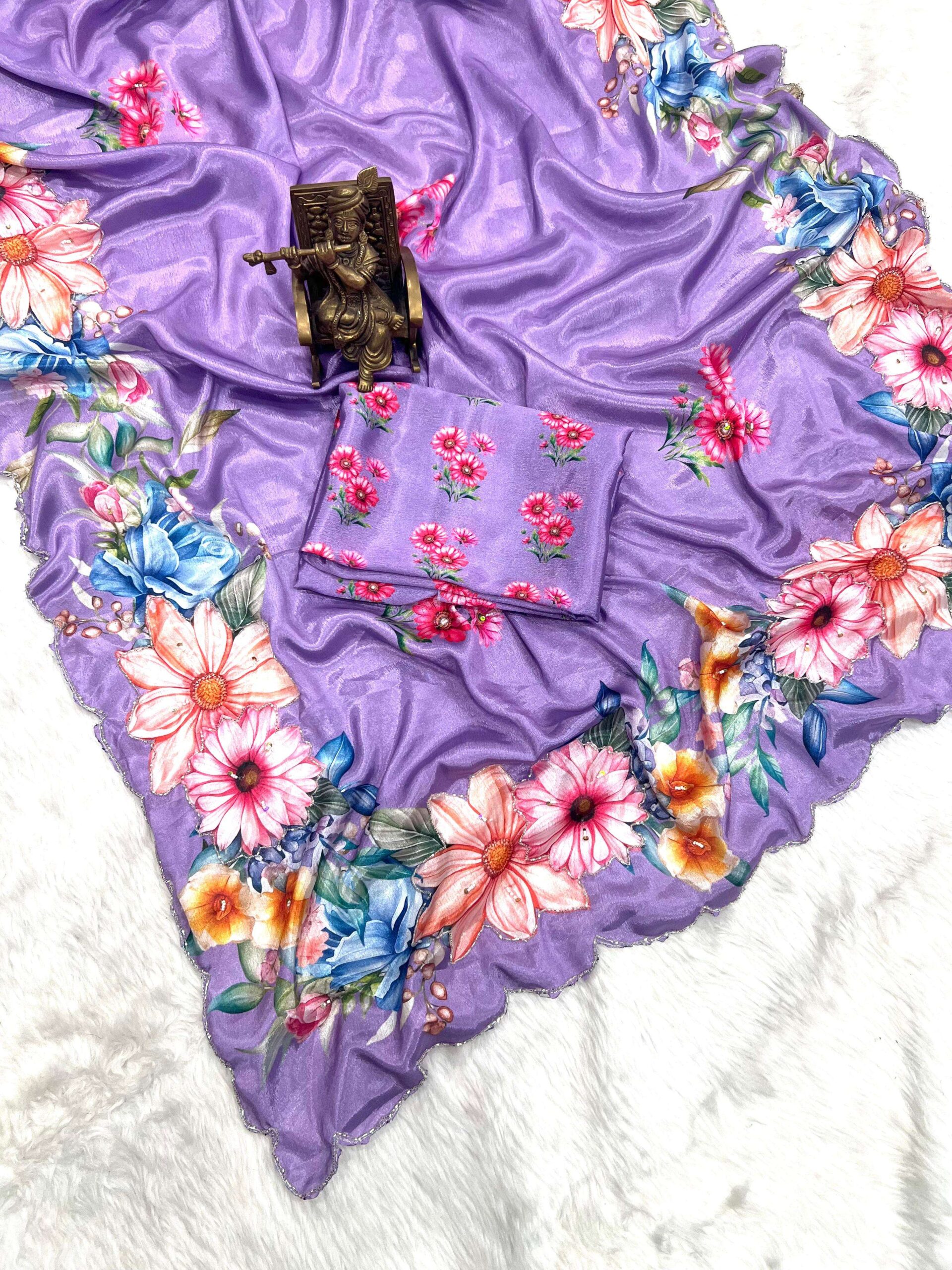 rudraksh soft and adron chinnon fabric sophisticated regular wear saree rudraksh soft and adron chinnon fabric sophisticated regular wear saree