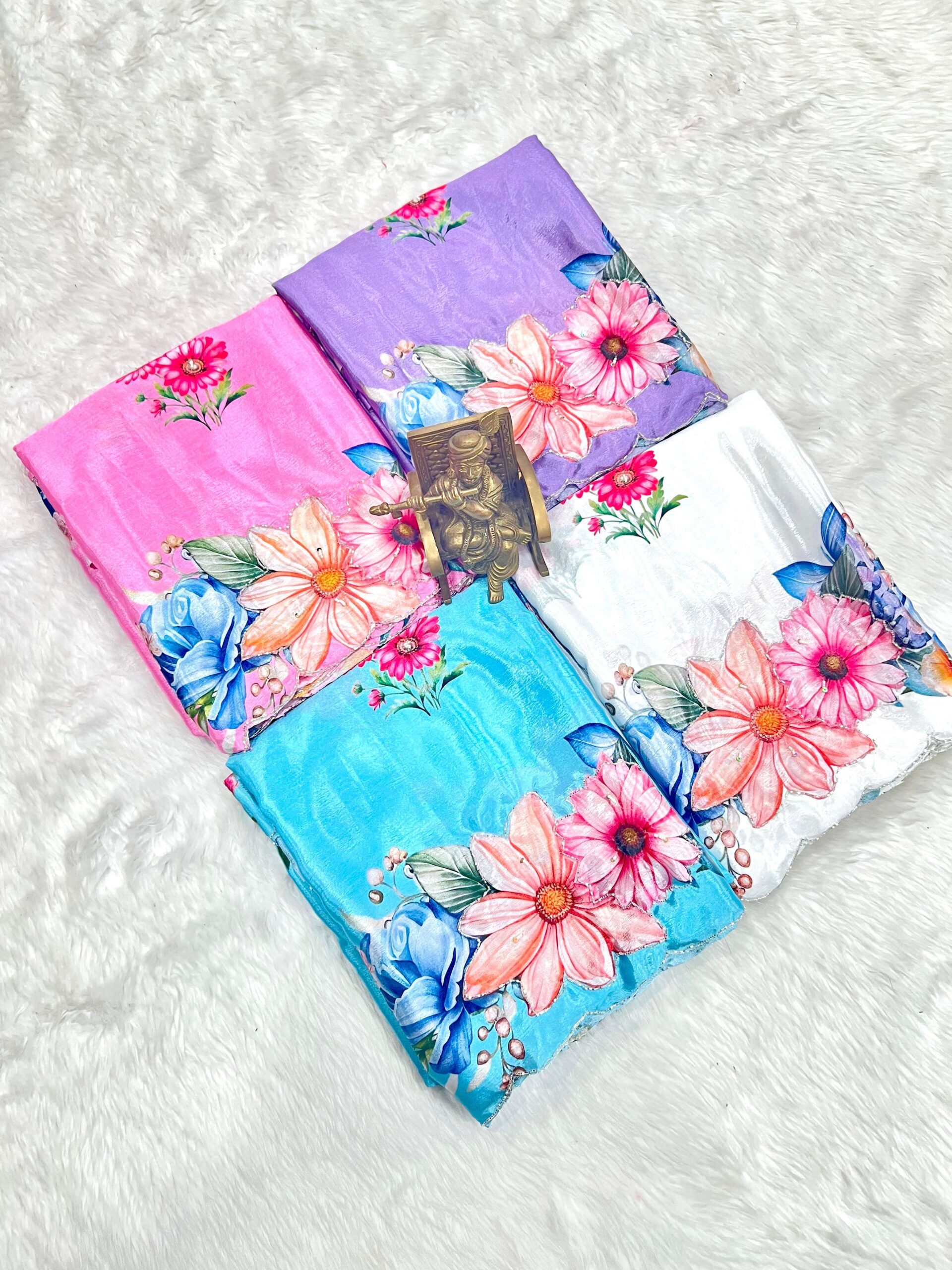 rudraksh soft and adron chinnon fabric sophisticated regular wear saree rudraksh soft and adron chinnon fabric sophisticated regular wear saree