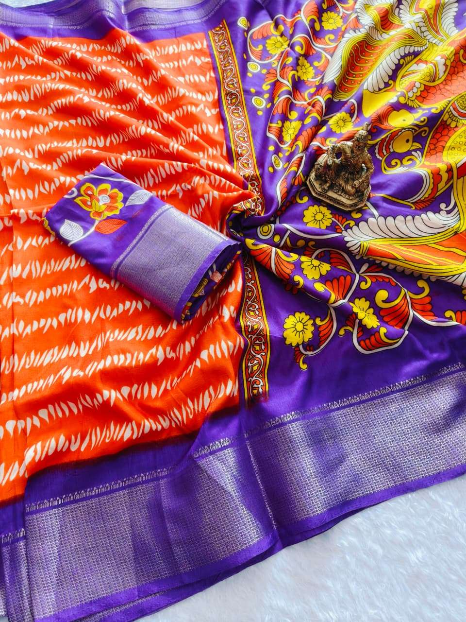 rudraksh soft dola silk fabric with floral digital print saree regular wear rudraksh soft dola silk fabric with floral digital print saree regular wear