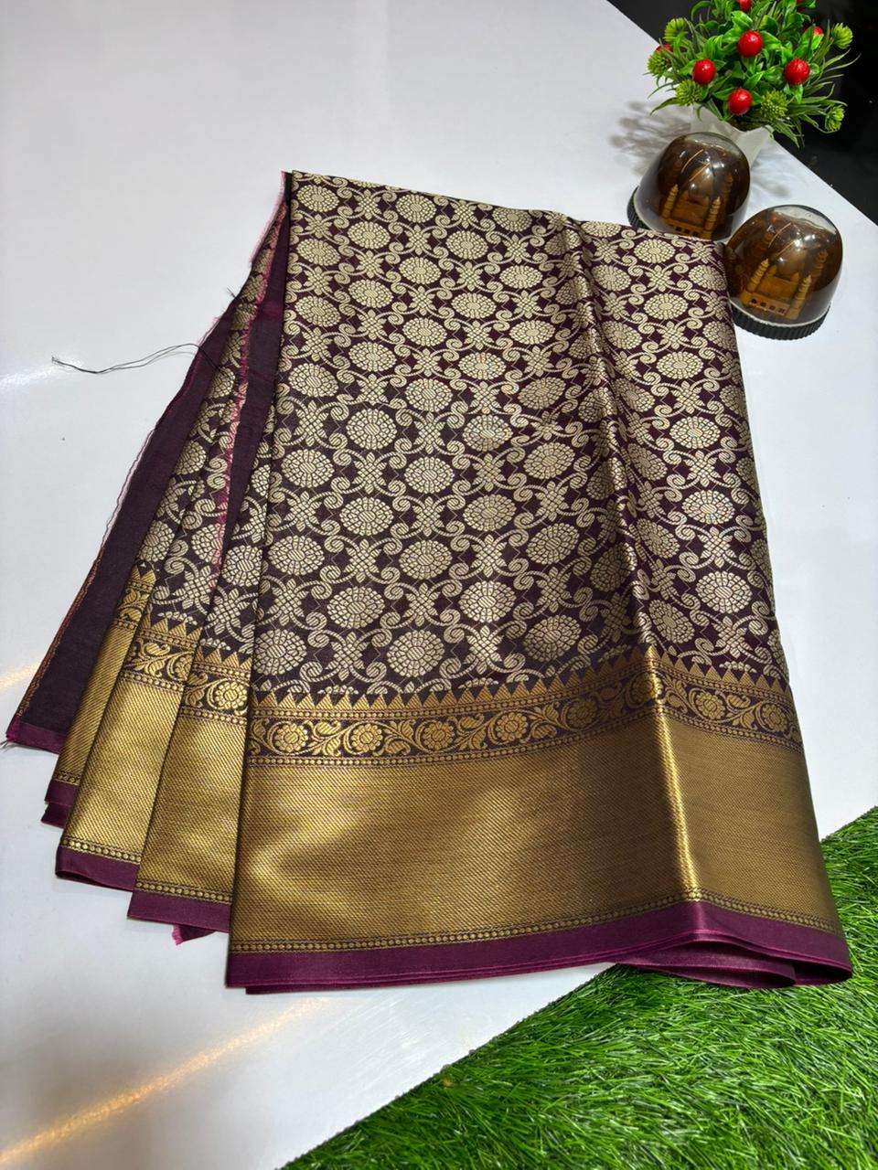 rudraksh new launch shruti hassan inspired kanjivaram collection shruti hassan wine soft and pure kataan silk fabric saree rudraksh new launch shruti hassan inspired kanjivaram collection shruti hassan wine soft and pure kataan silk fabric saree