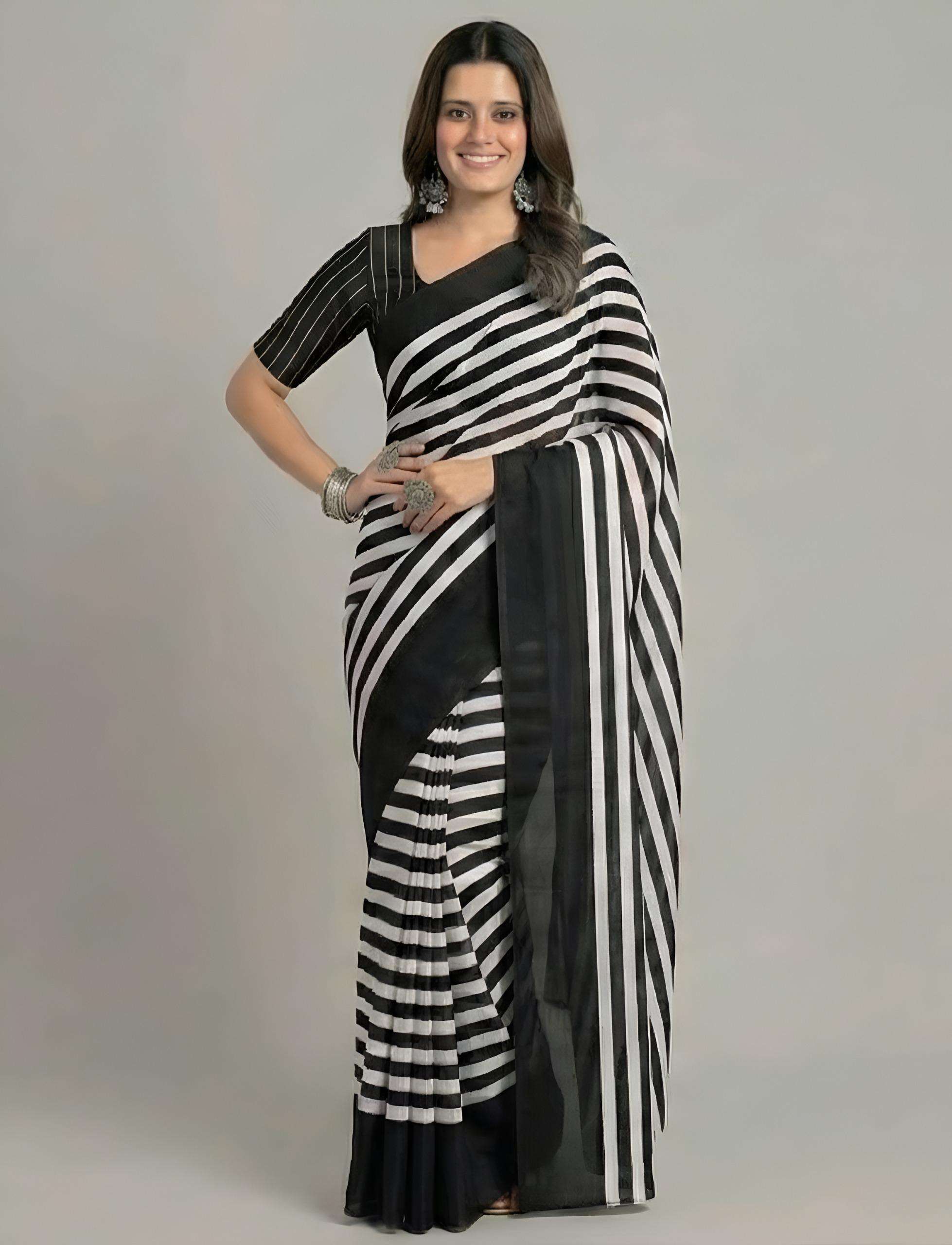 rudraksh soft and adorn chinon silk fabric saree colletion regular wear saree rudraksh soft and adorn chinon silk fabric saree colletion regular wear saree