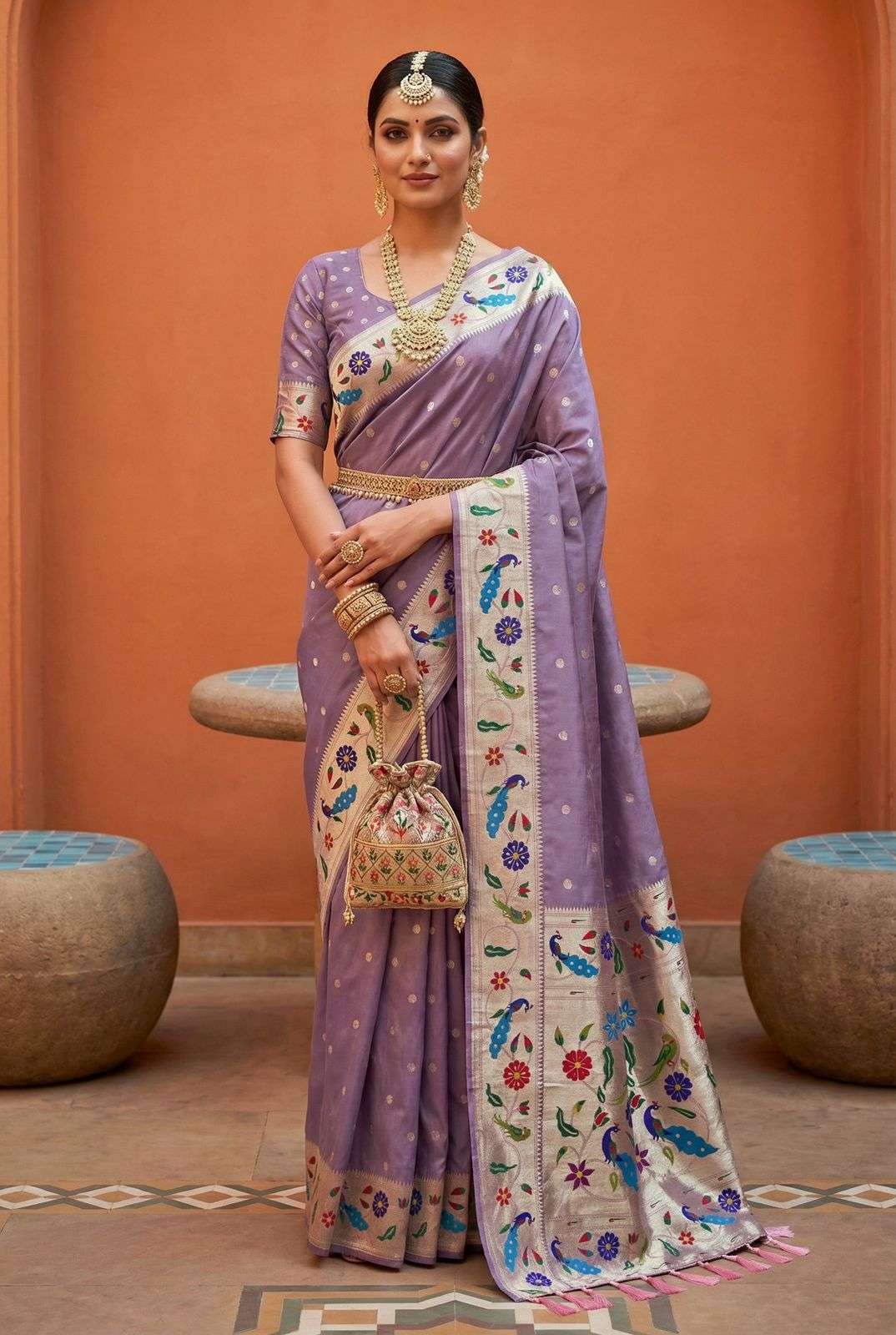 rudraksh lotus paithani vol 2 soft pethani silk fabric with zari weaving motifs design regular wear saree rudraksh lotus paithani vol 2 soft pethani silk fabric with zari weaving motifs design regular wear saree