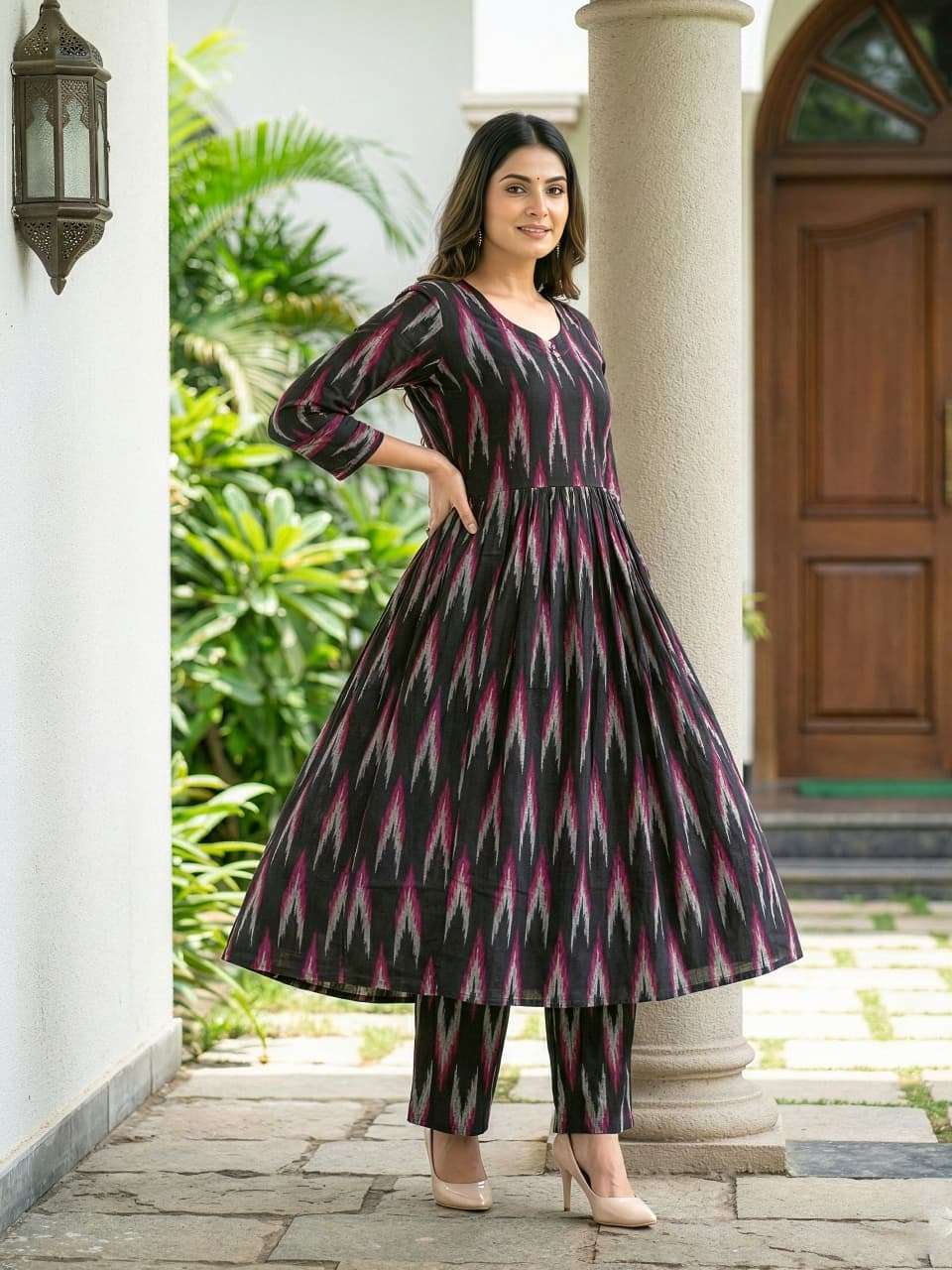 rudraksh multi color ikkar cotton kurti pant for regular base women rudraksh multi color ikkar cotton kurti pant for regular base women