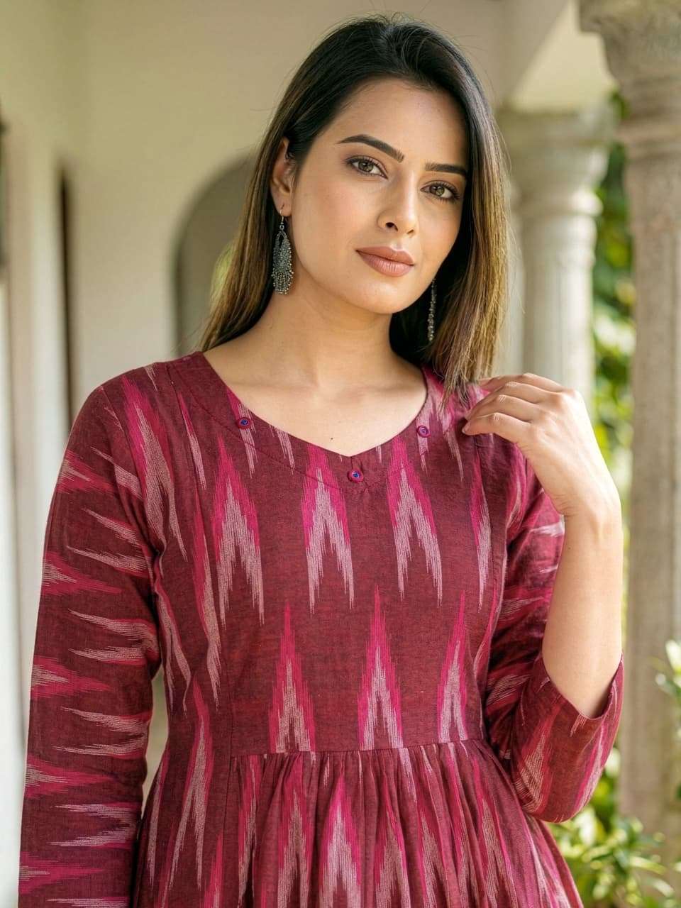 rudraksh multi color ikkar cotton kurti pant for regular base women rudraksh multi color ikkar cotton kurti pant for regular base women