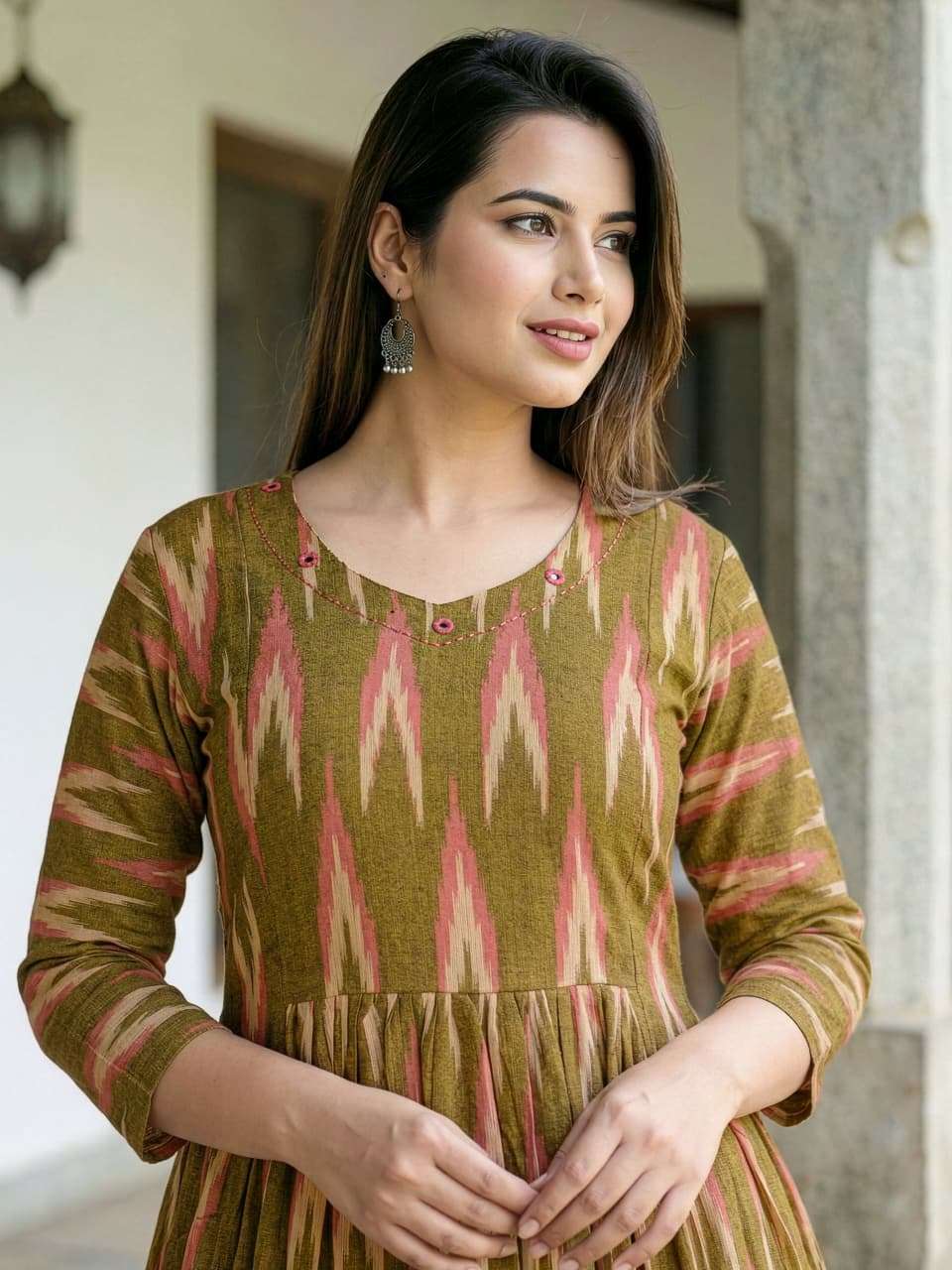 rudraksh multi color ikkar cotton kurti pant for regular base women rudraksh multi color ikkar cotton kurti pant for regular base women