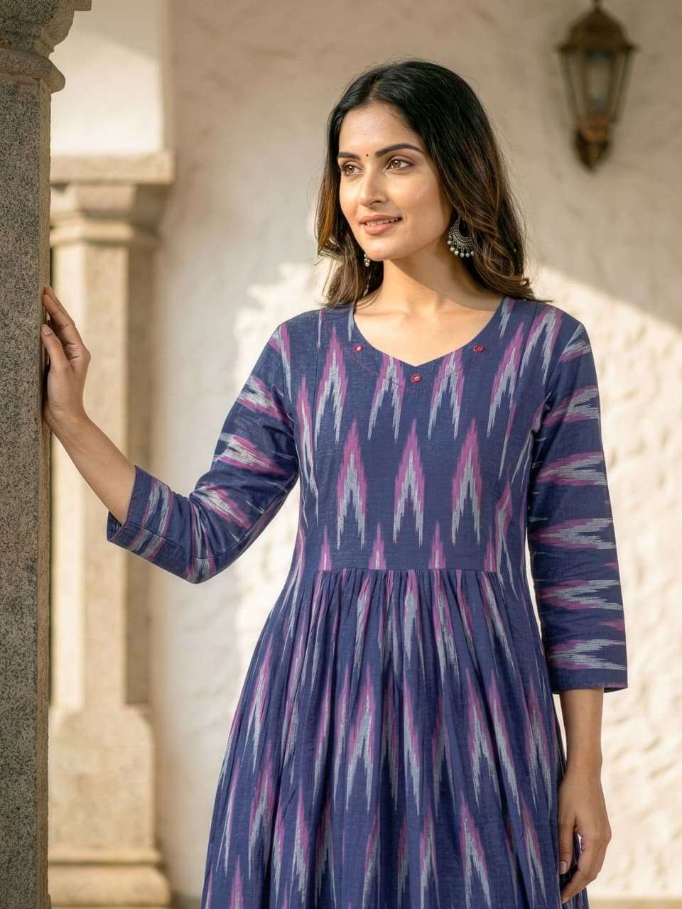 rudraksh multi color ikkar cotton kurti pant for regular base women rudraksh multi color ikkar cotton kurti pant for regular base women