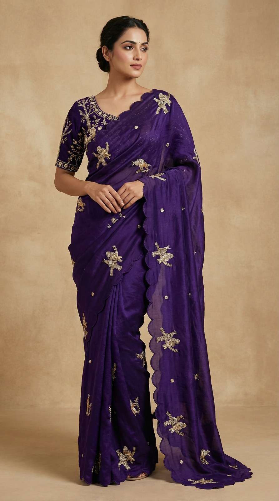 rudraksh new designer saree pureand soft soft fancy satin silk fabric on beautiful handmade work on saree rudraksh new designer saree pureand soft soft fancy satin silk fabric on beautiful handmade work on saree