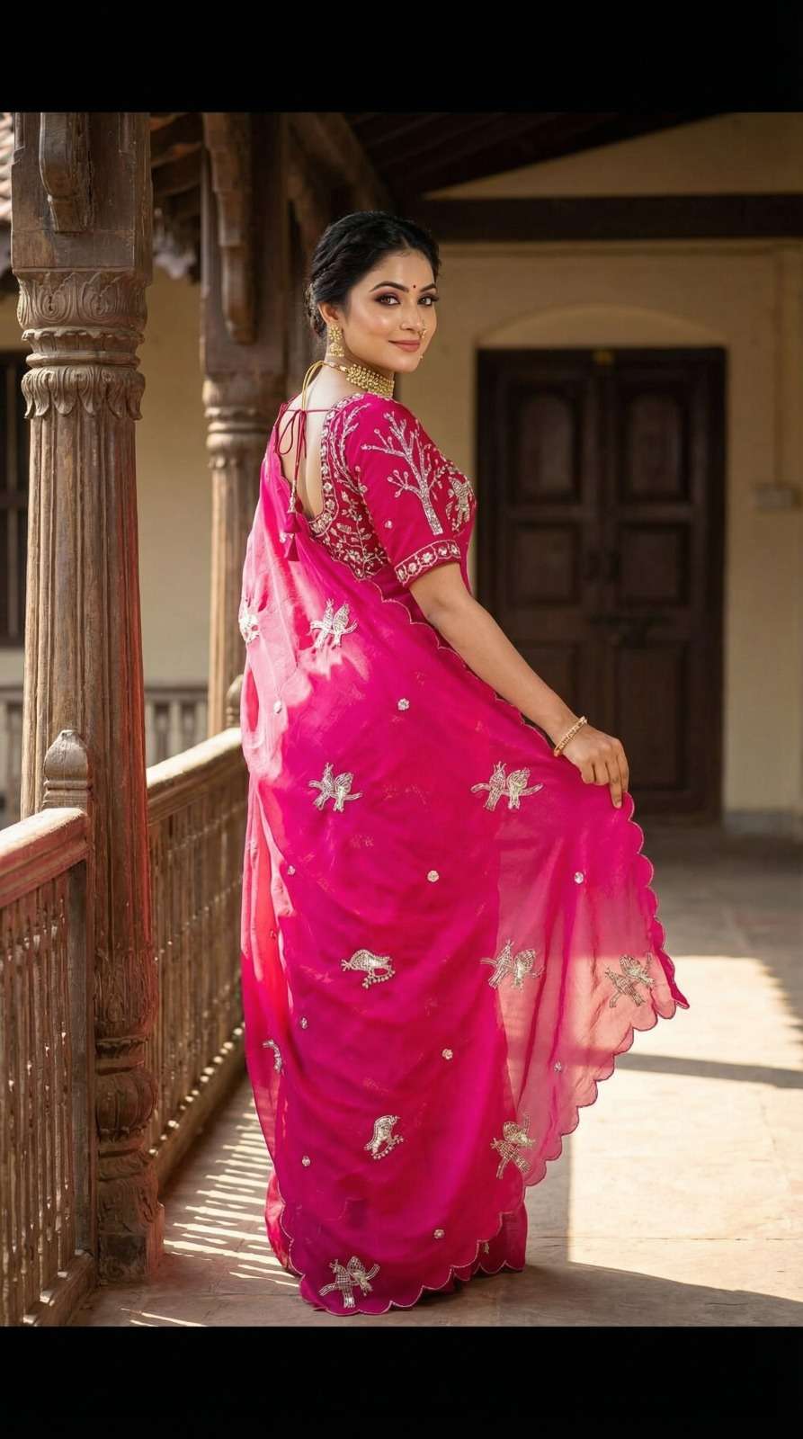 rudraksh new designer saree pureand soft soft fancy satin silk fabric on beautiful handmade work on saree rudraksh new designer saree pureand soft soft fancy satin silk fabric on beautiful handmade work on saree