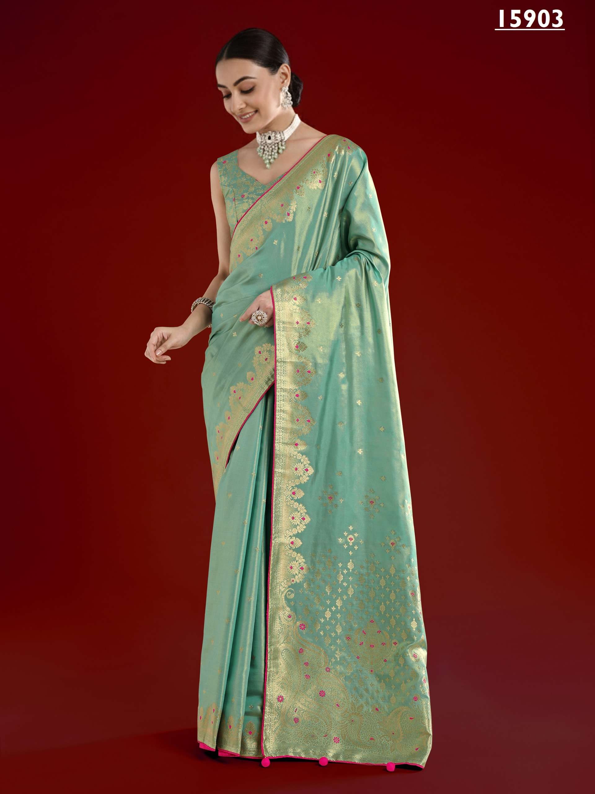 rudraksh tissue silk fabric with super cool zari weaving saree rudraksh tissue silk fabric with super cool zari weaving saree