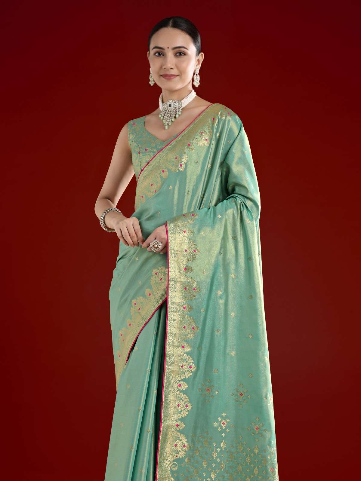 rudraksh tissue silk fabric with super cool zari weaving saree rudraksh tissue silk fabric with super cool zari weaving saree