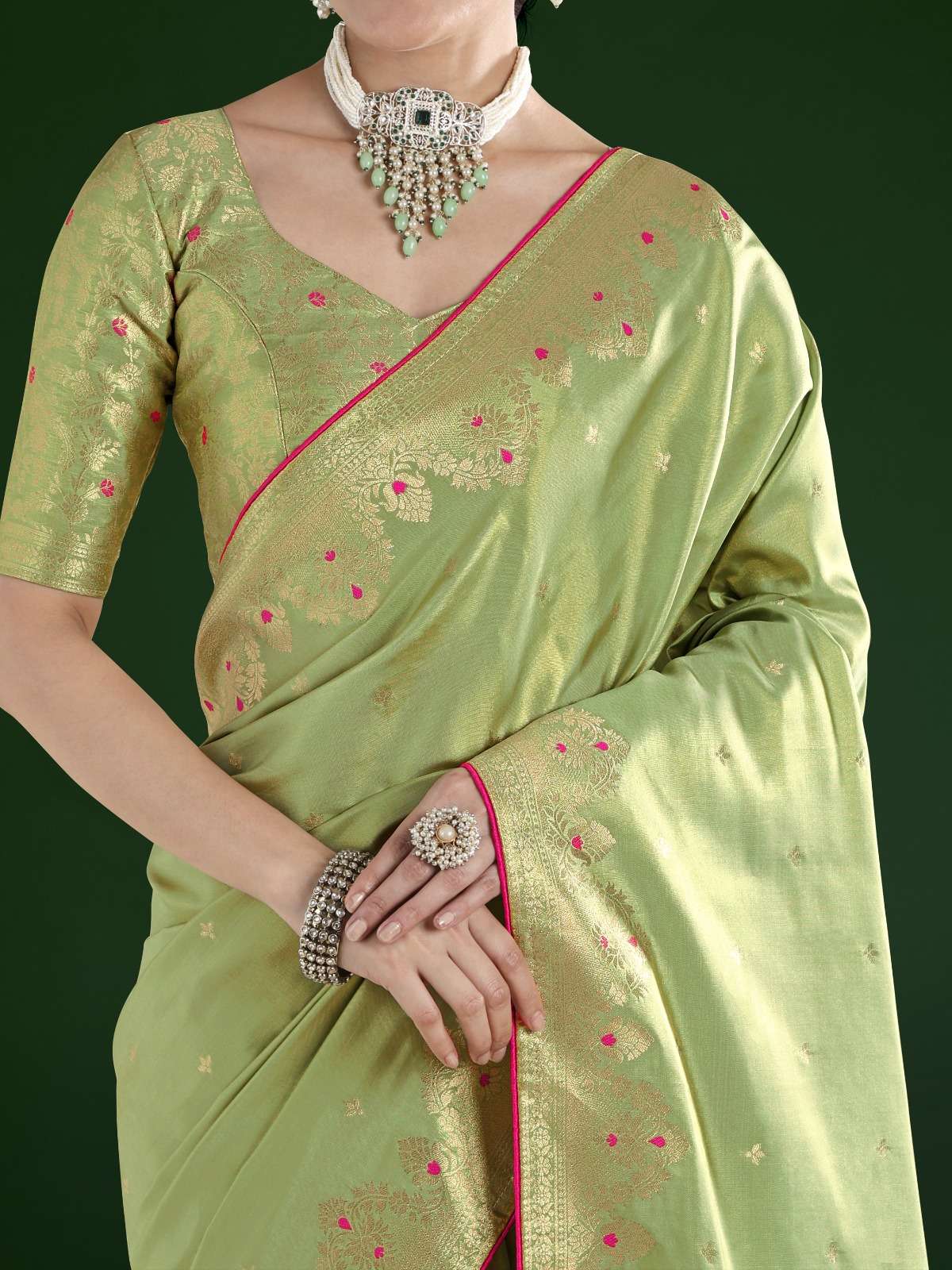 rudraksh silk fabric with super cool zari weaving saree rudraksh silk fabric with super cool zari weaving saree