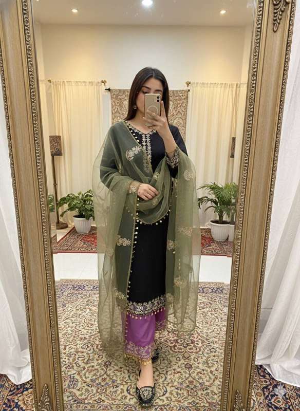 rudraksh eid special silk and heavy embroidery work readymade suit rudraksh eid special silk and heavy embroidery work readymade suit