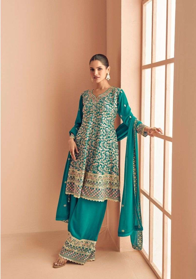 rudraksh luxury real georgette heavy work kurti sharara suit rudraksh luxury real georgette heavy work kurti sharara suit