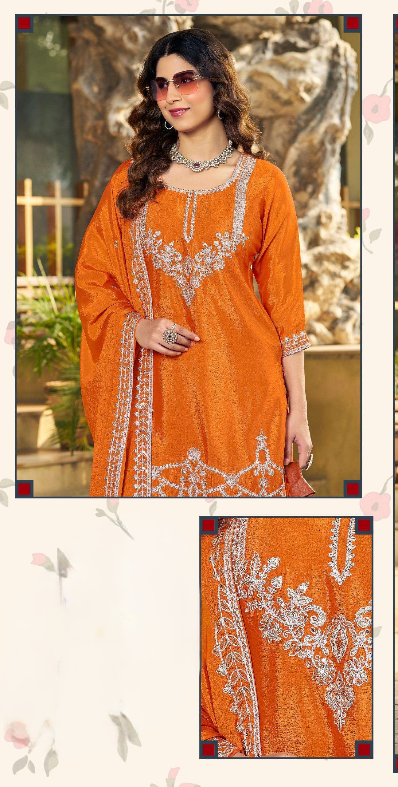 rudraksh chinon blooming womr inner sharara suit rudraksh chinon blooming womr inner sharara suit