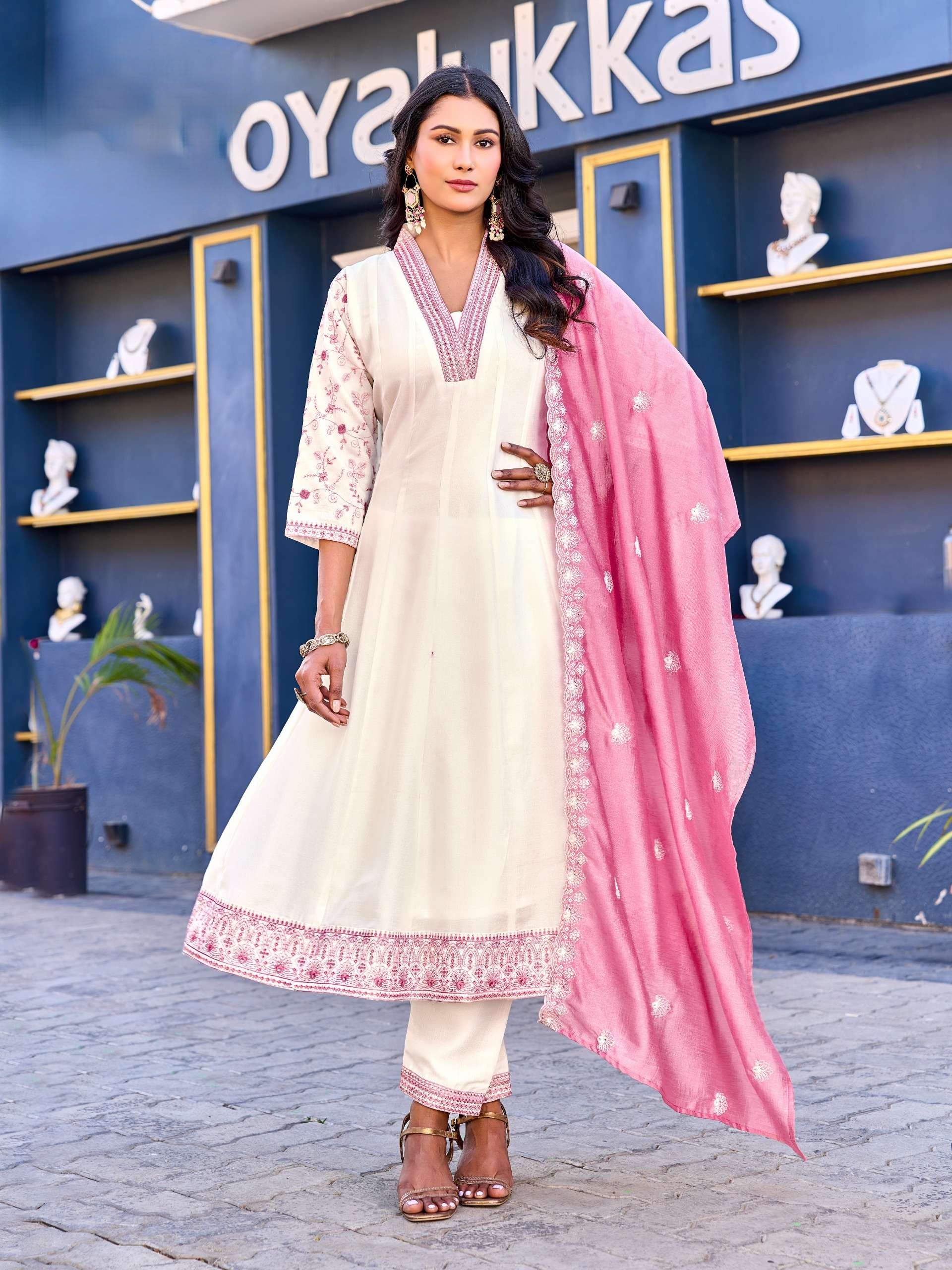 rudraksh vichitra silk designer 3 pcs flair suit rudraksh vichitra silk designer 3 pcs flair suit