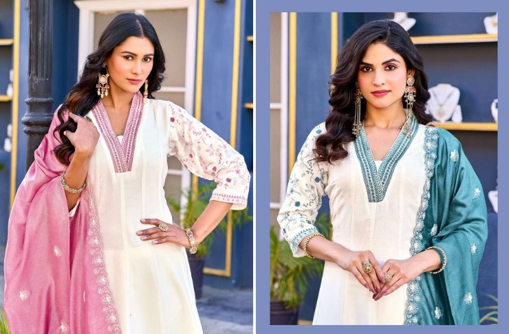 rudraksh vichitra silk designer 3 pcs flair suit rudraksh vichitra silk designer 3 pcs flair suit