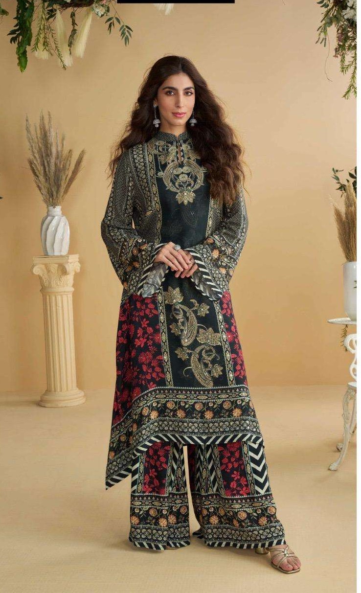 rudraksh kanika luxury brand crep printed top and plazzo gota patti aari work dupatta rudraksh kanika luxury brand crep printed top and plazzo gota patti aari work dupatta