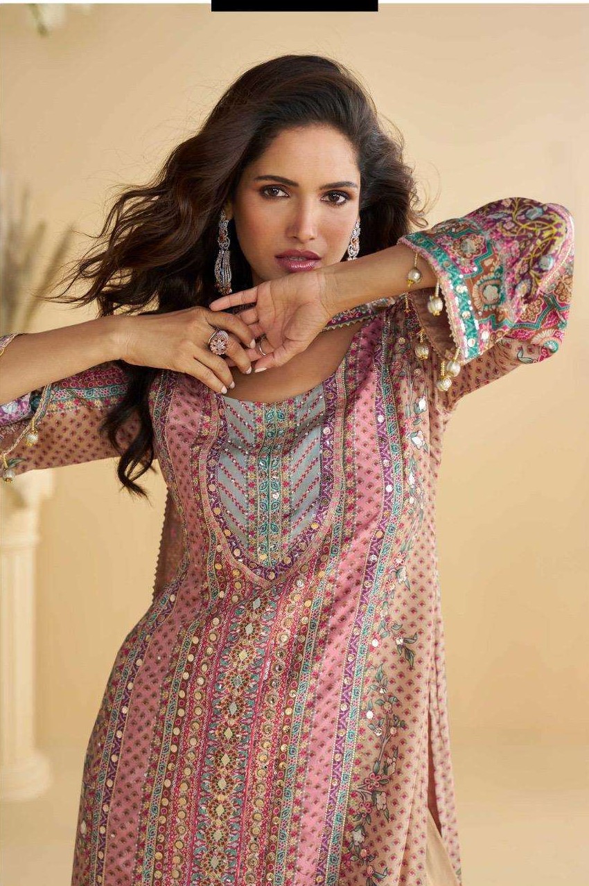 rudraksh kanika luxury brand crep printed top and plazzo gota patti aari work dupatta rudraksh kanika luxury brand crep printed top and plazzo gota patti aari work dupatta
