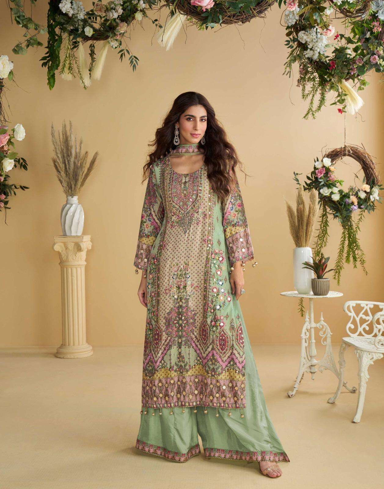 rudraksh kanika luxury brand crep printed top and plazzo gota patti aari work dupatta rudraksh kanika luxury brand crep printed top and plazzo gota patti aari work dupatta