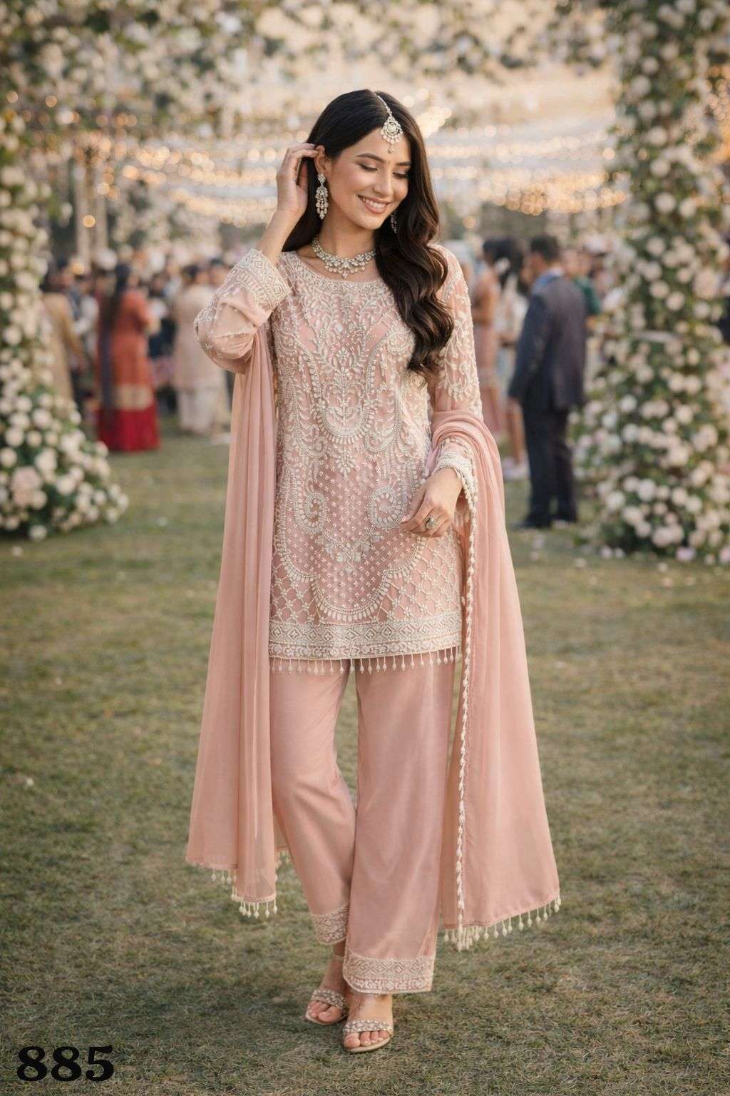 rudraksh eid and party wear look heavy work top with pant and dupatta rudraksh eid and party wear look heavy work top with pant and dupatta