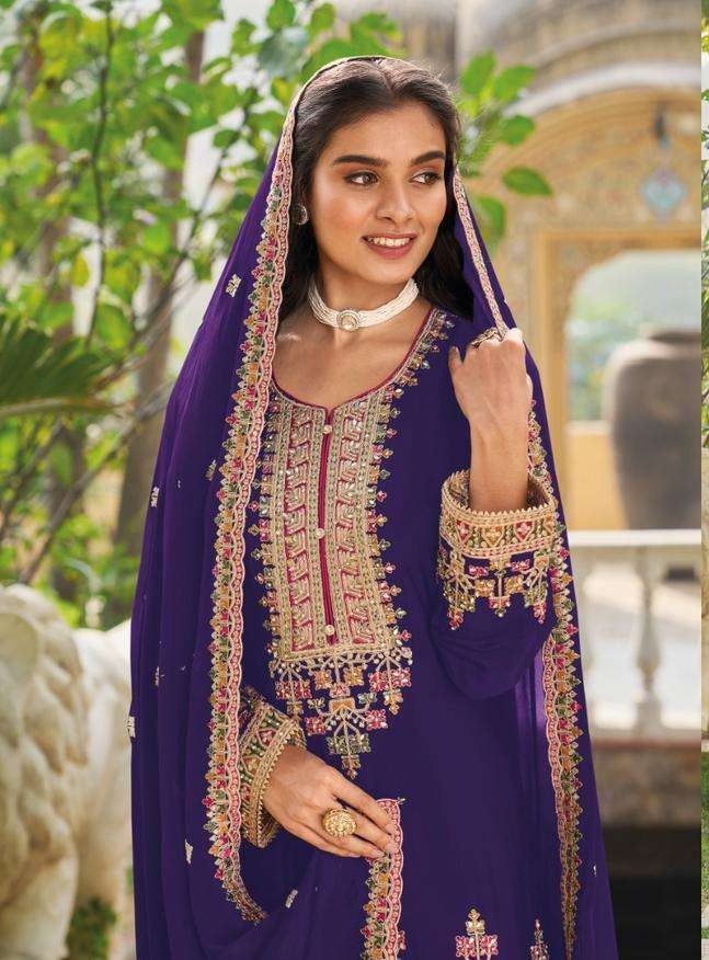 rudraksh looking chinon embroidery top palazzo suit rudraksh looking chinon embroidery top palazzo suit