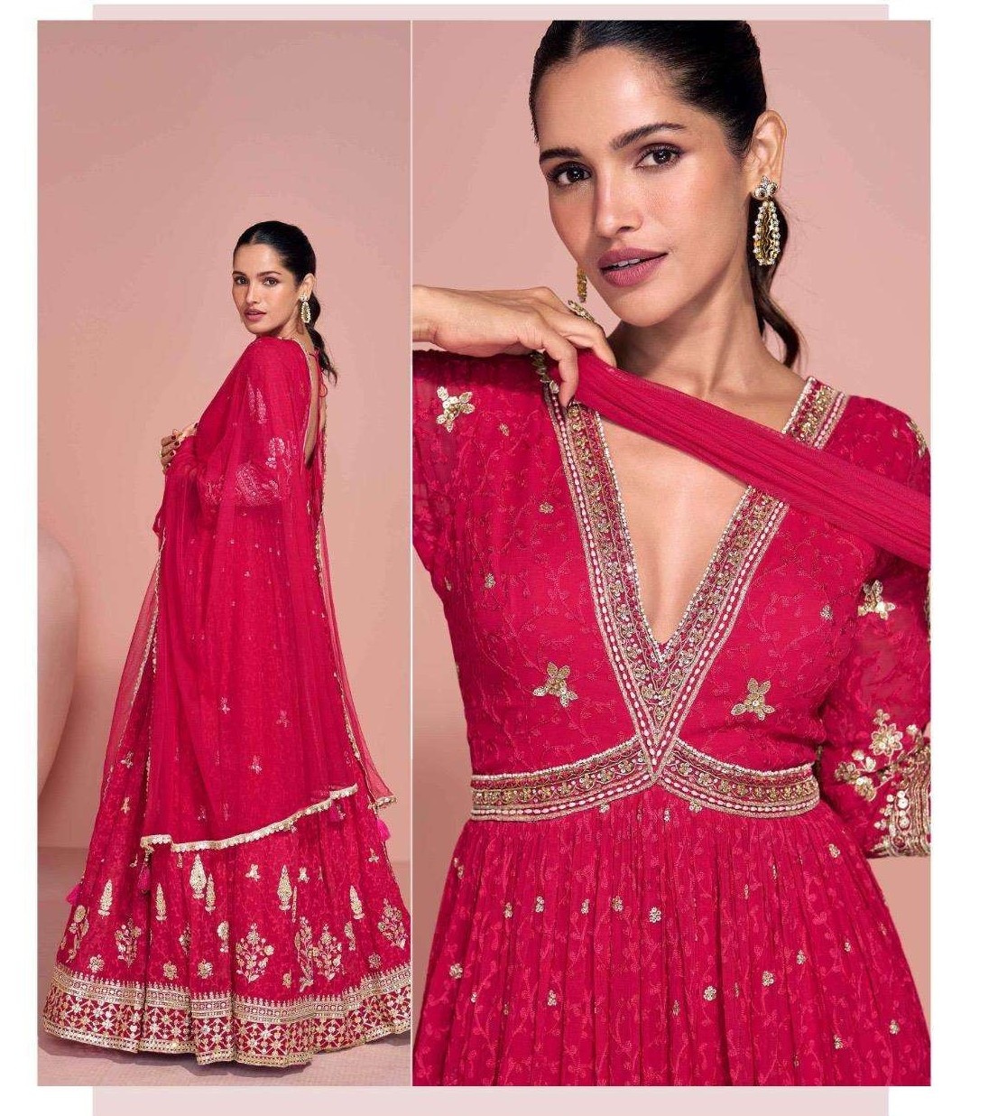 Rudraksh_TREDY FESTIVE LOOK HEABY WORK GOWN WITH DUPATTA PARTY WEAR - Image 8