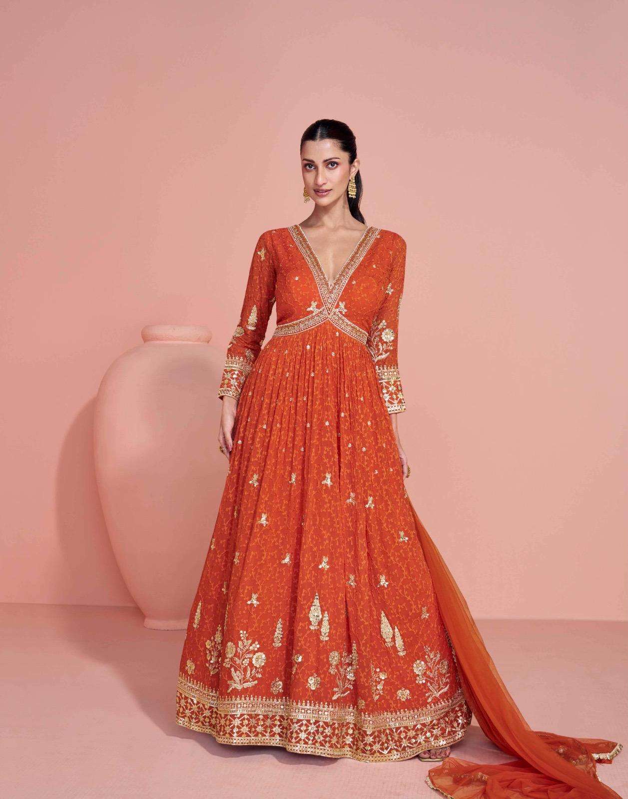 Rudraksh_TREDY FESTIVE LOOK HEABY WORK GOWN WITH DUPATTA PARTY WEAR - Image 2