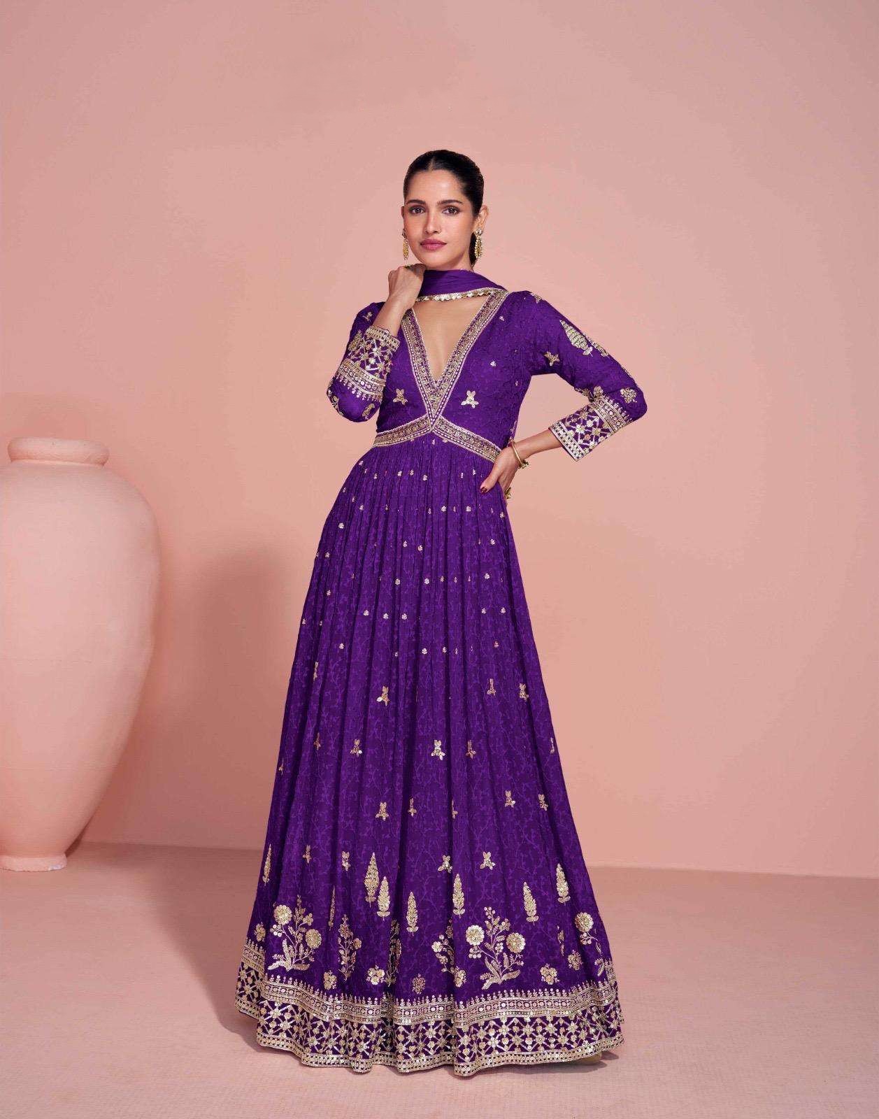 Rudraksh_TREDY FESTIVE LOOK HEABY WORK GOWN WITH DUPATTA PARTY WEAR - Image 6