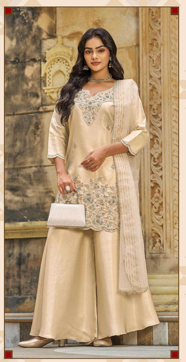 rudraksh satin beats work top palazzo suit wear rudraksh satin beats work top palazzo suit wear